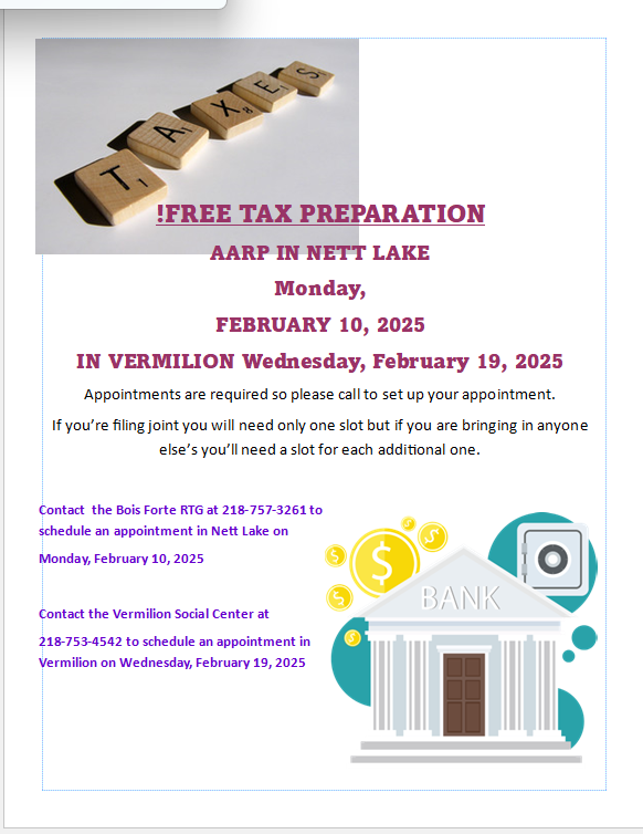 Free Tax Peparation in Nett Lake