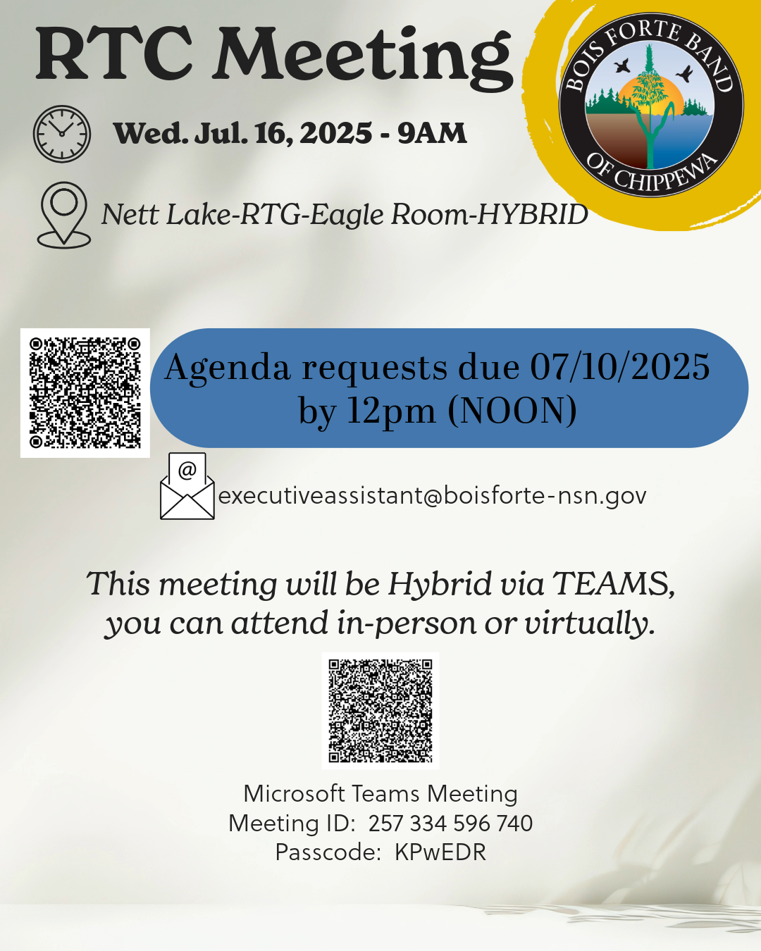 RTC Meeting July 16, 2025