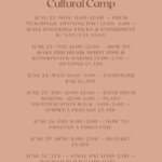 Wigwam Building & Anishinabe Cultural Camp