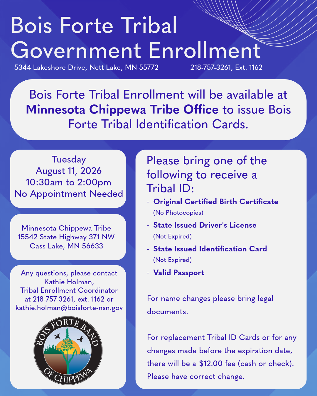 Tribal IDs in Cass Lake