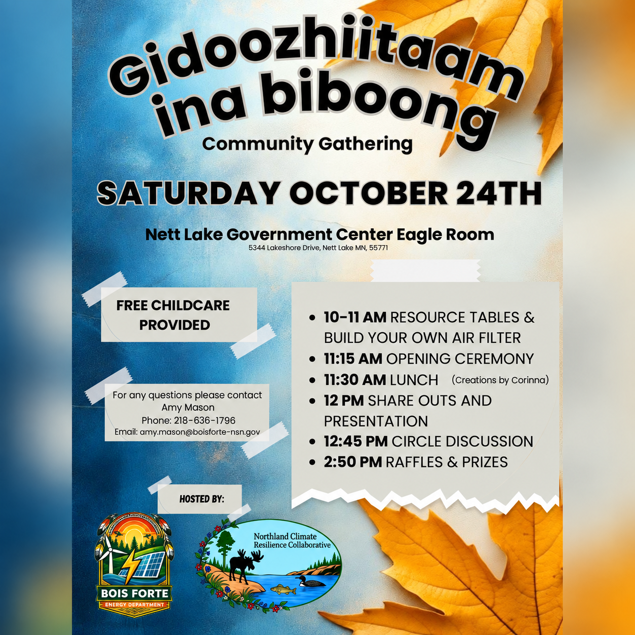 Gidoozhiitaam ina biboong Community Gathering